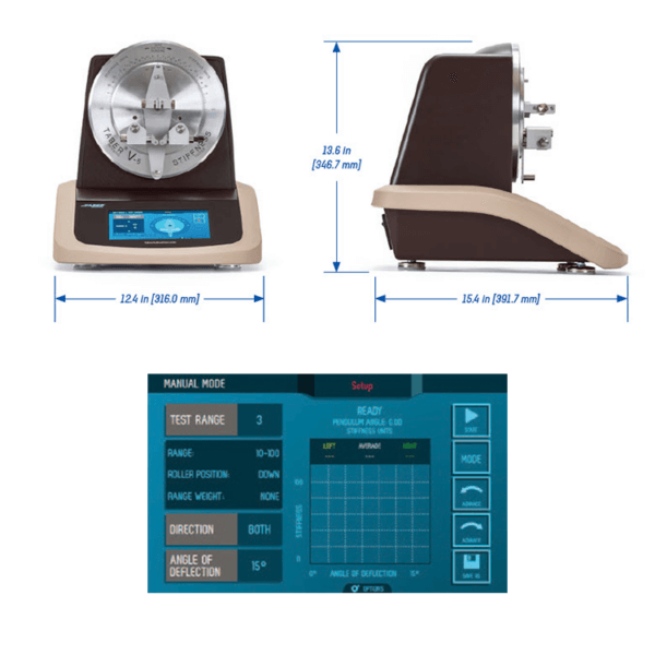 Taber 150-T dimensions and screen overview